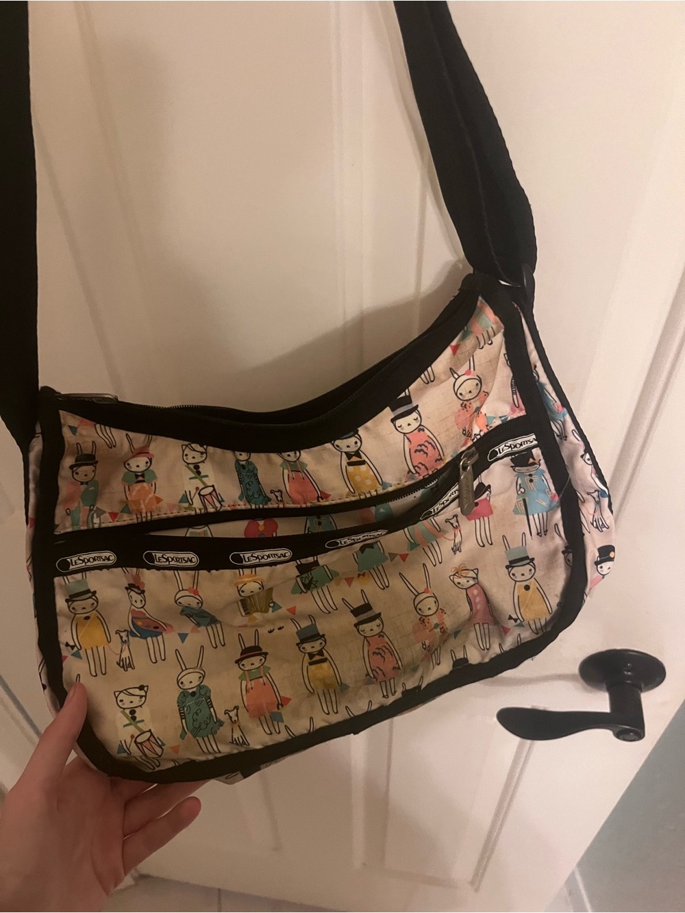 Authentic LeSportsac × Fifi Lapin "Vaudeville" Small Hobo Crossbody Shoulder Bag